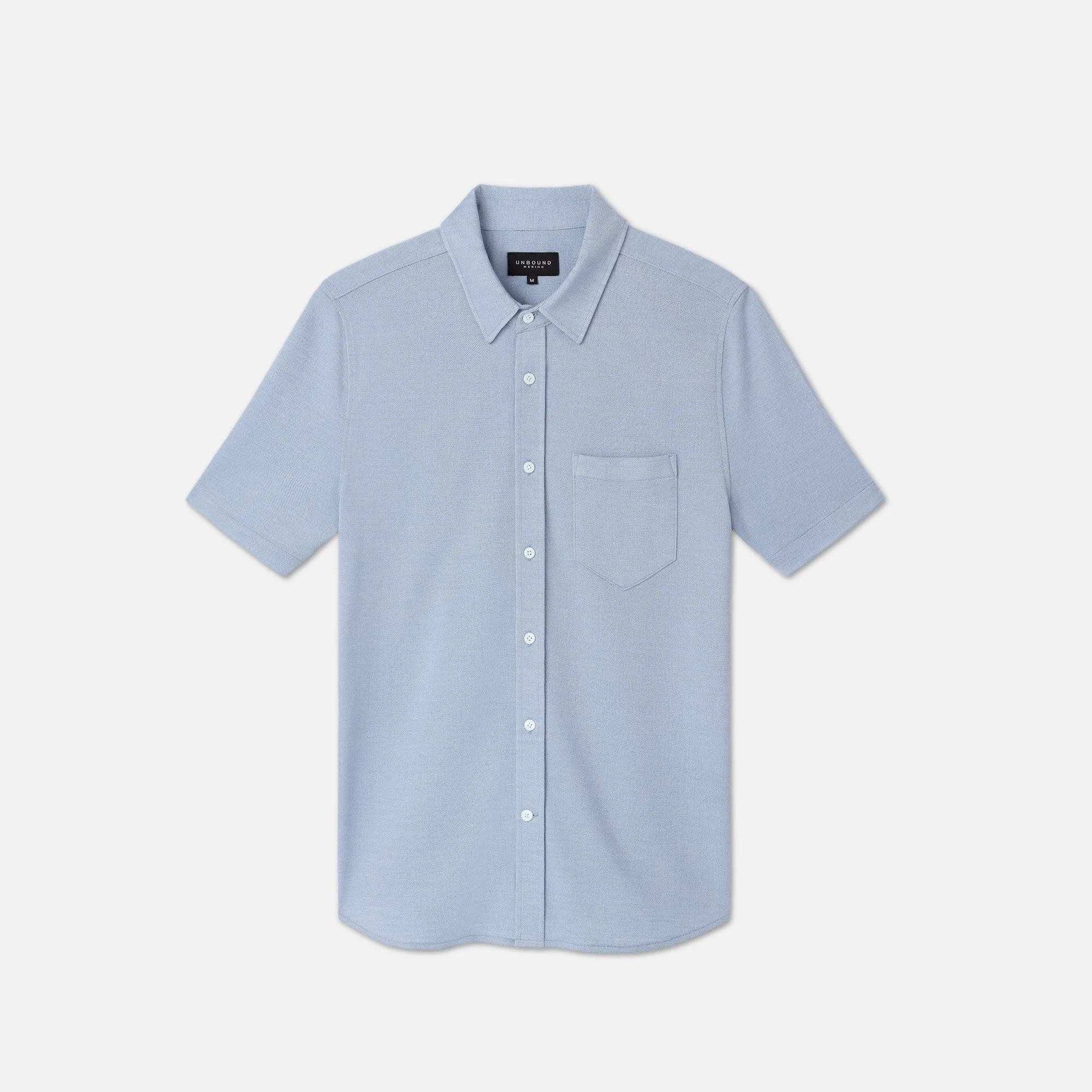 Men's Short Sleeve Merino Button-Up