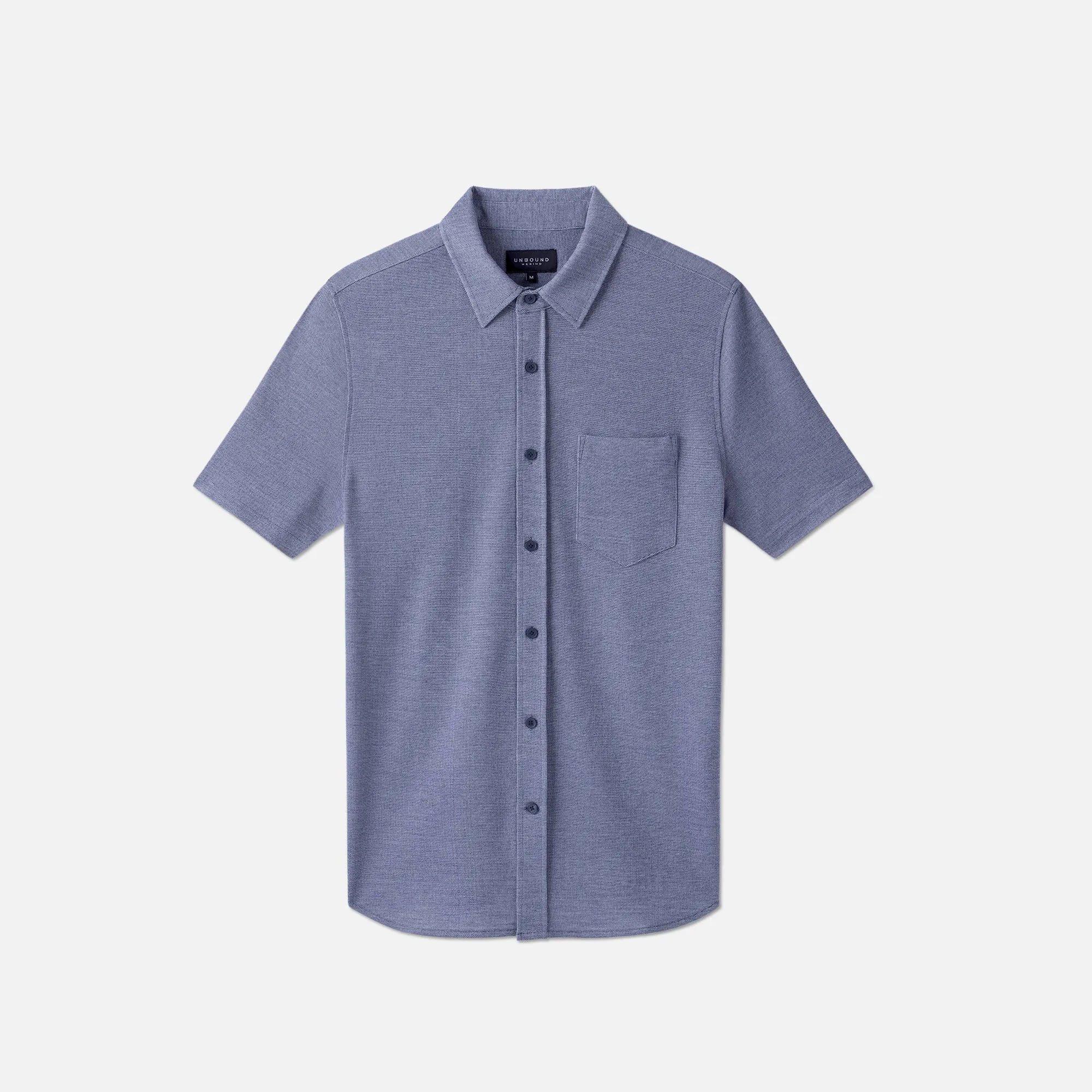 Men's Short Sleeve Merino Button-Up