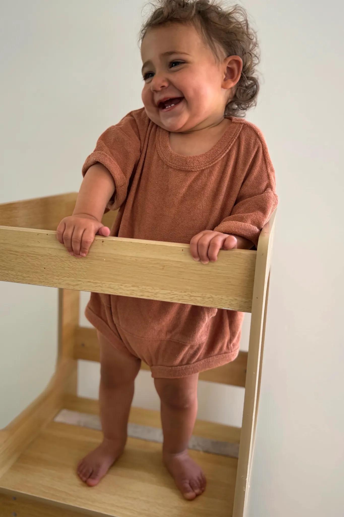 Mini Terry Romper (Fawn)