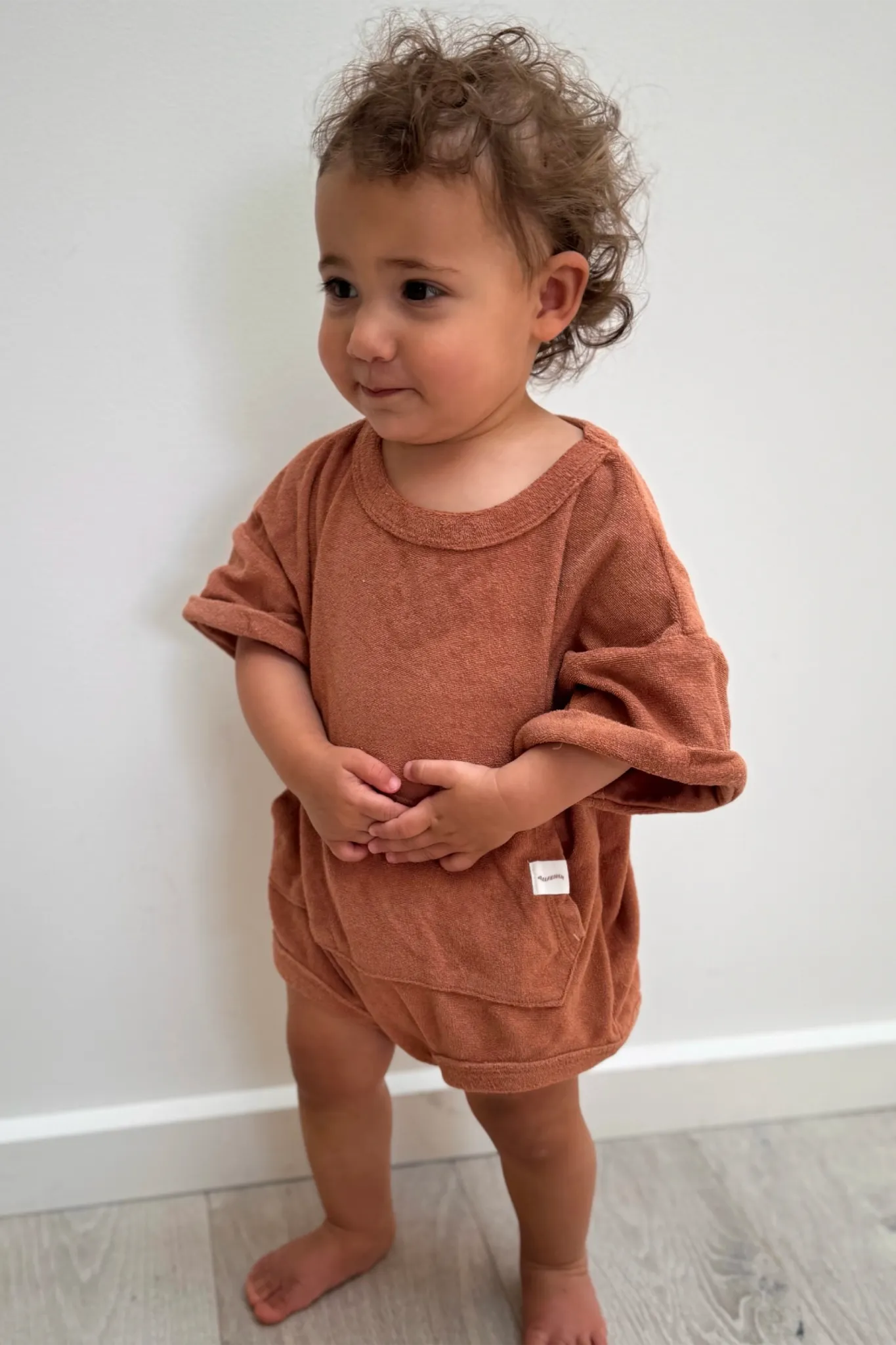 Mini Terry Romper (Fawn)