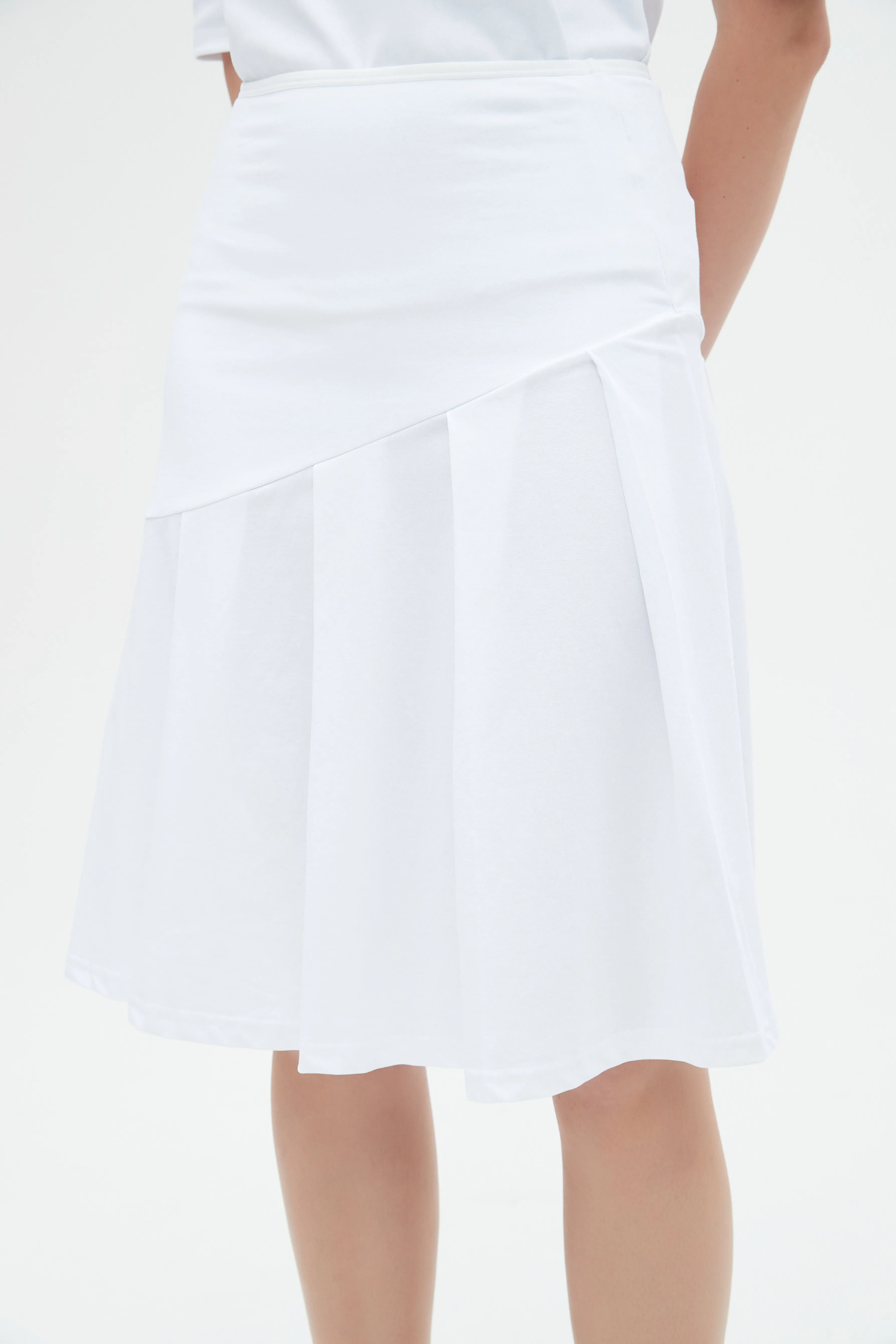 MM COTTON HALF PLEAT - WHITE