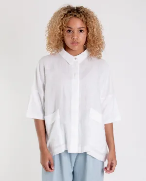 Naomi Linen Shirt In White