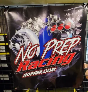 No Prep Racing Track Banner OG Style LARGE