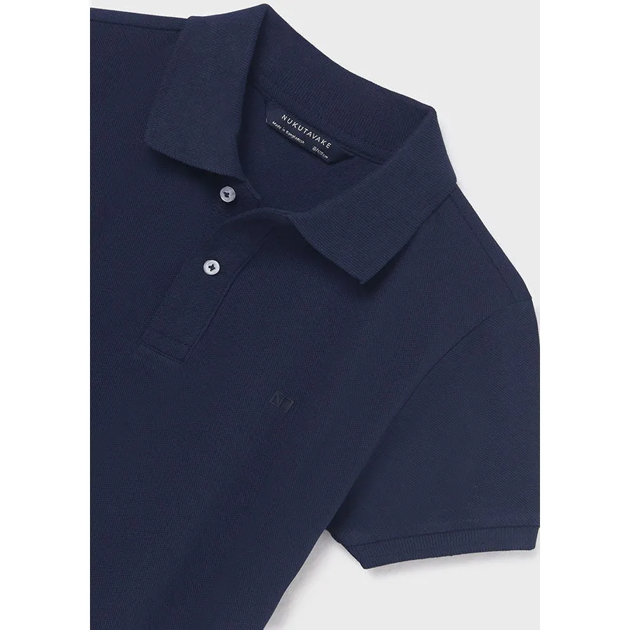 Nukutavake Basic Short Sleeve Navy Polo_890-86