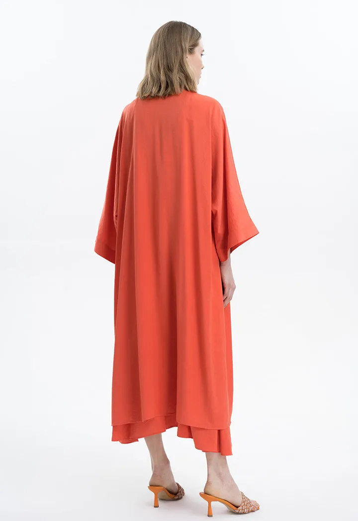 Open Solid Kimono Abaya