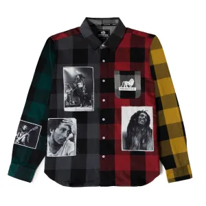 Primitive x Bob Marley Patchwork Flannel