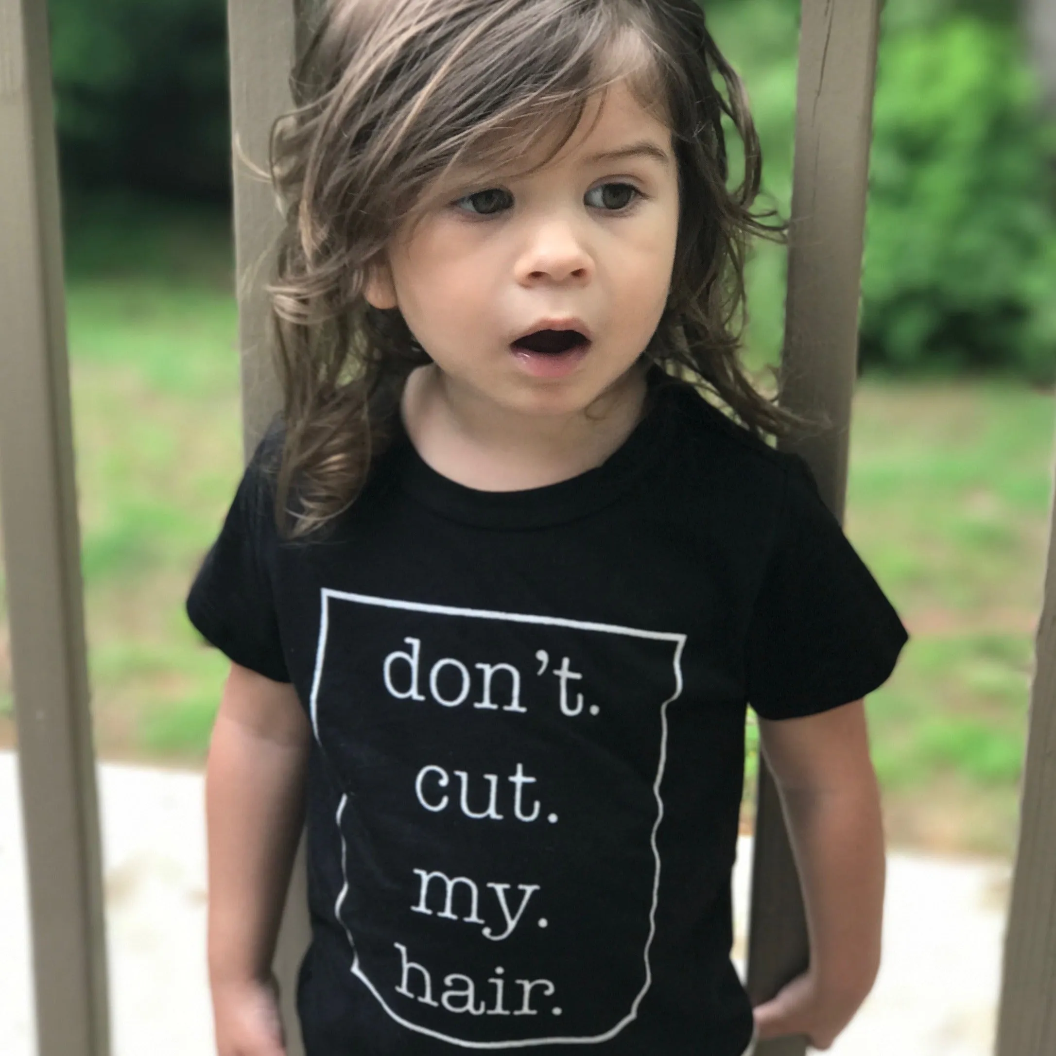 "Don't Cut My Hair" short sleeve tee