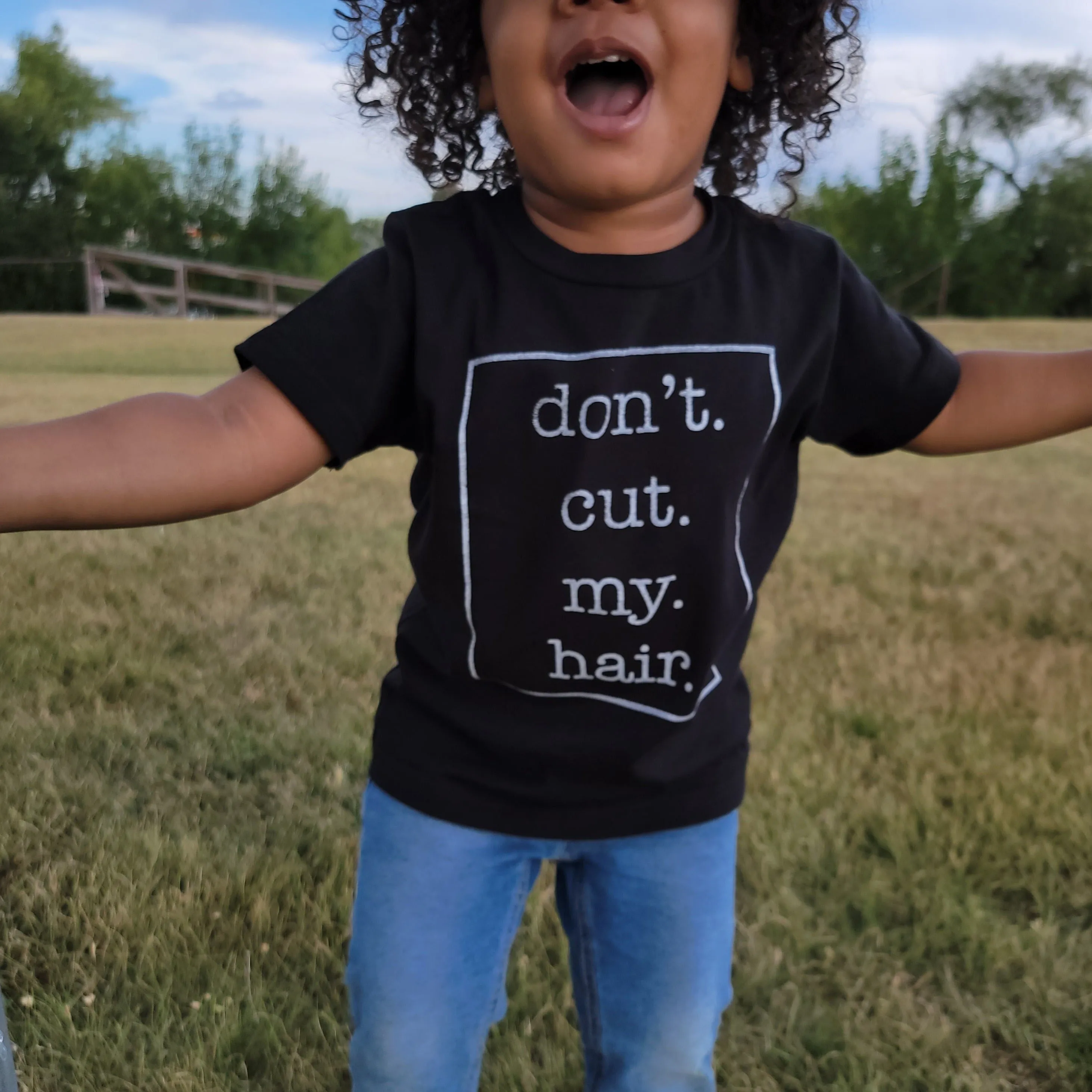 "Don't Cut My Hair" short sleeve tee