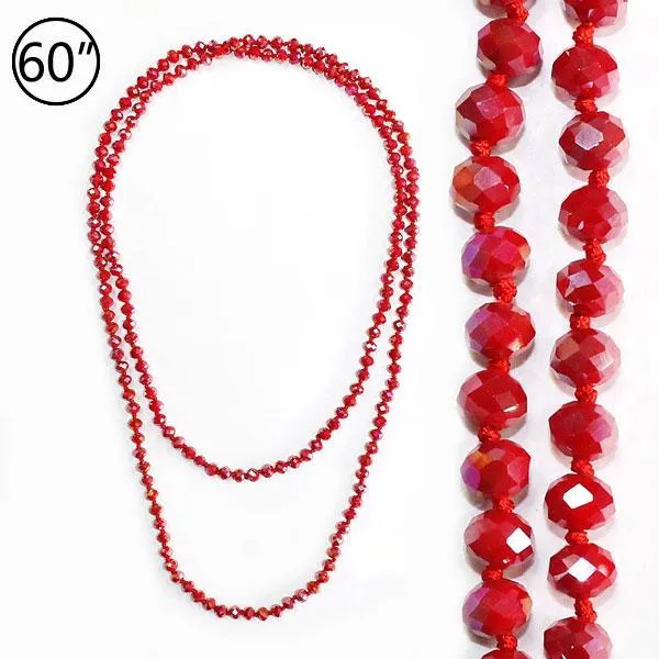 *Red Crystal 60" Layering Necklace*