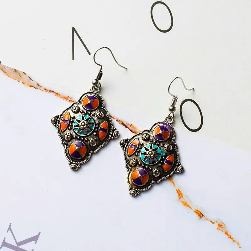 Rhombus Shaped Luxury Drop Dangle Earring - 2 colors