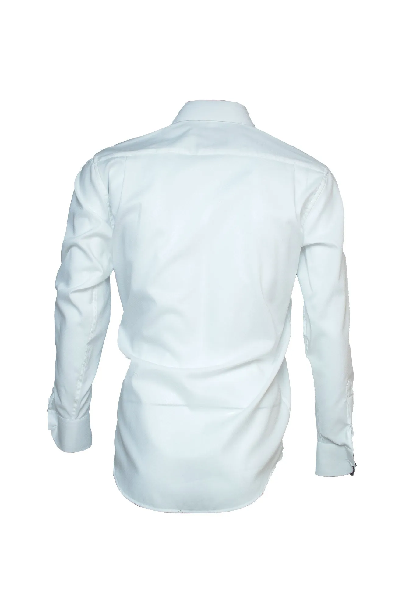 Rossini Plain White Reg LS Shirt