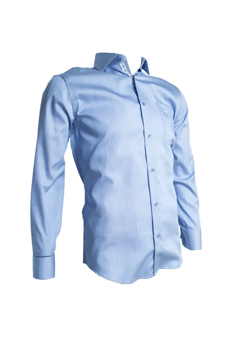 Rossini Powder Blue  Fine LS Shirt