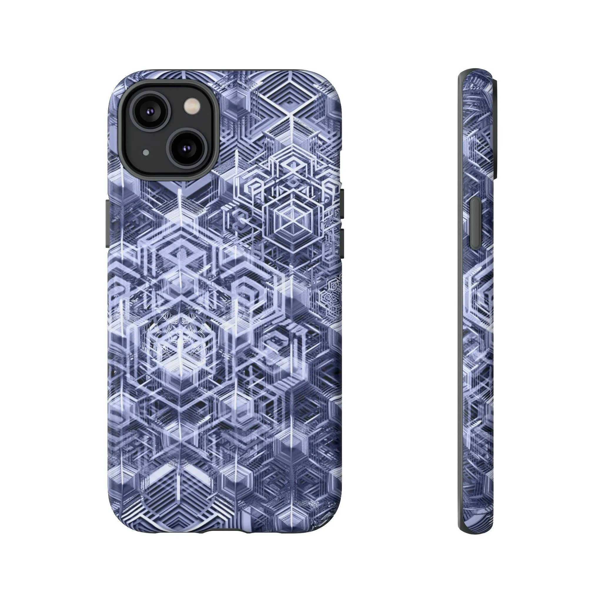 Sacred Geometry Hexagon Honeycomb Psychedelic AI Phone Case