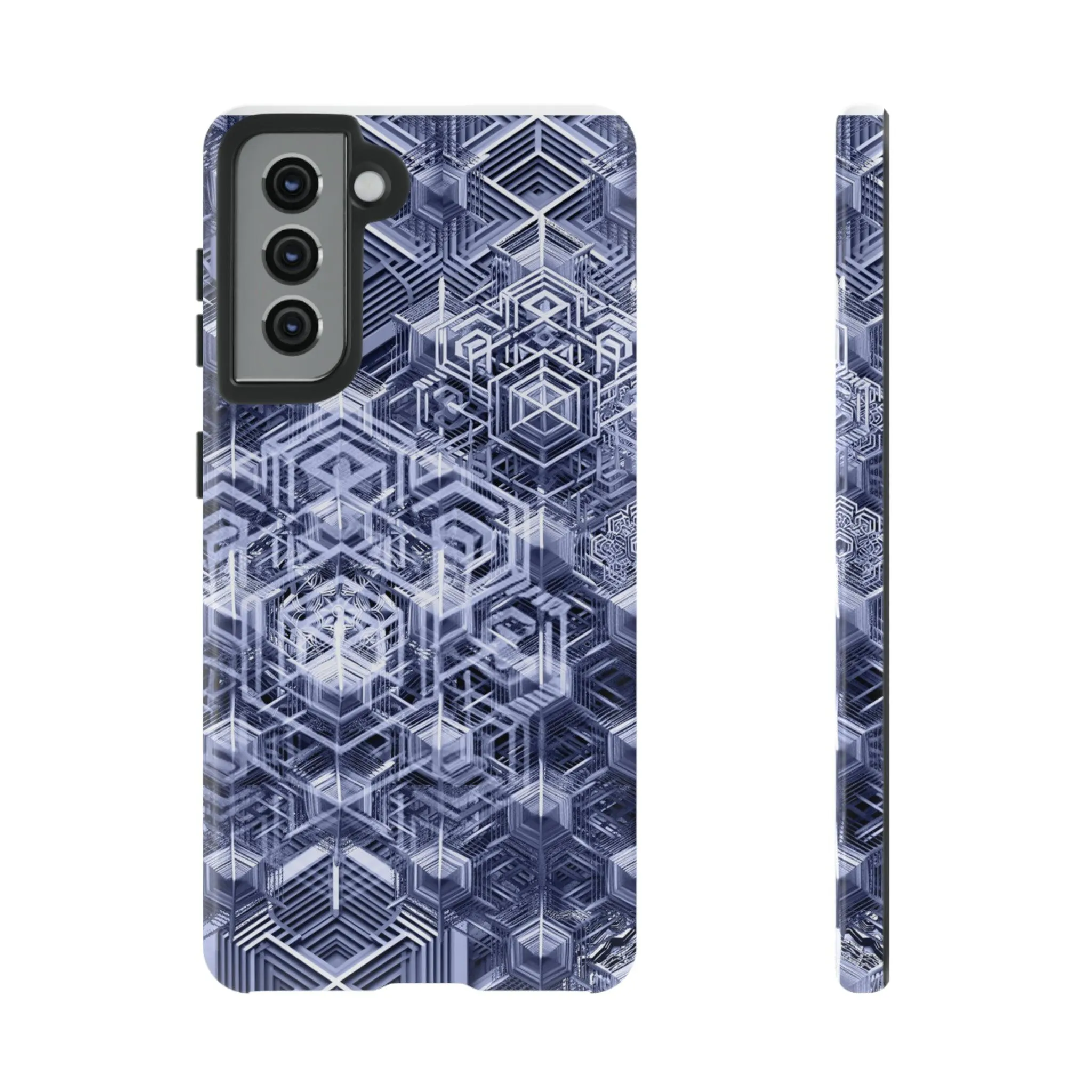 Sacred Geometry Hexagon Honeycomb Psychedelic AI Phone Case