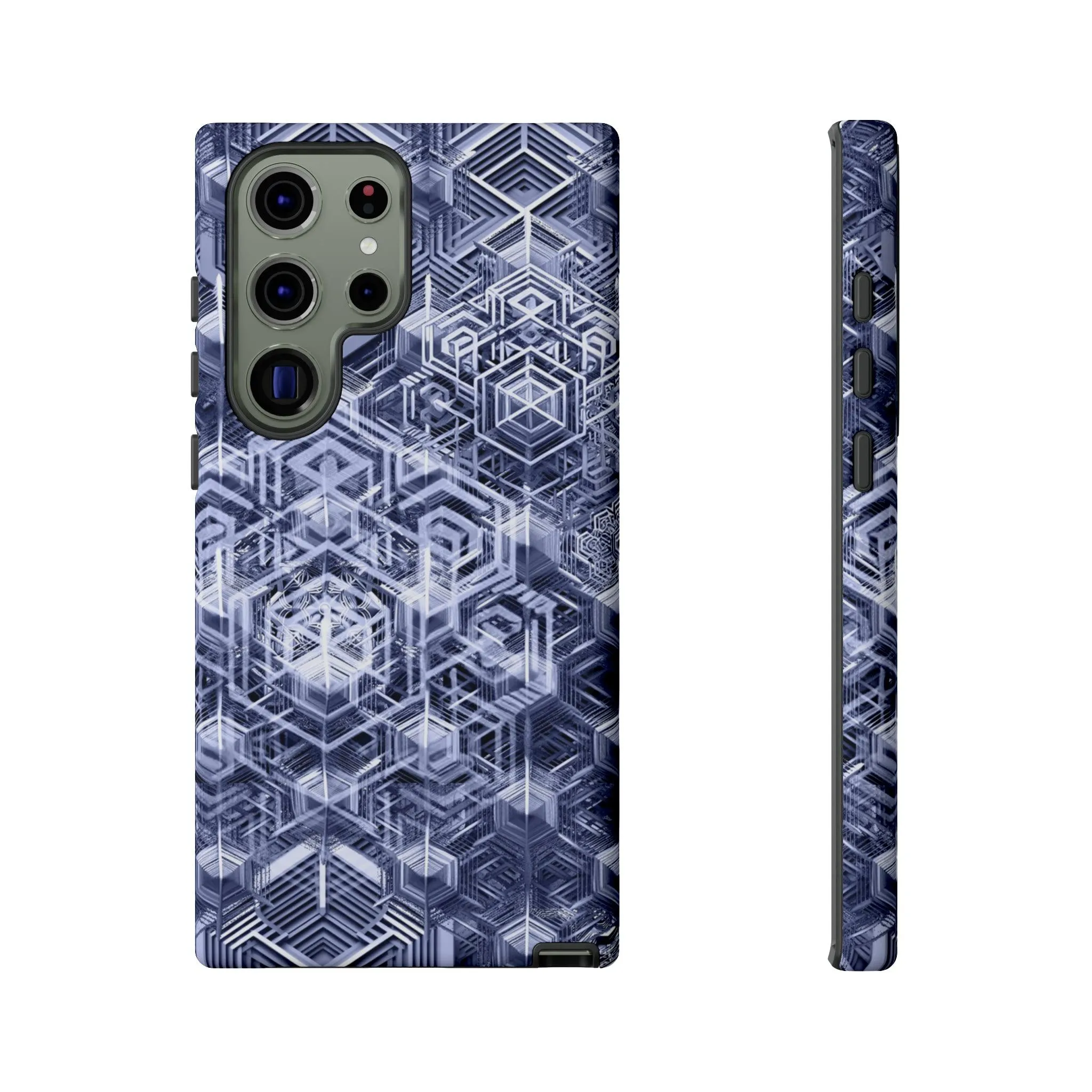 Sacred Geometry Hexagon Honeycomb Psychedelic AI Phone Case