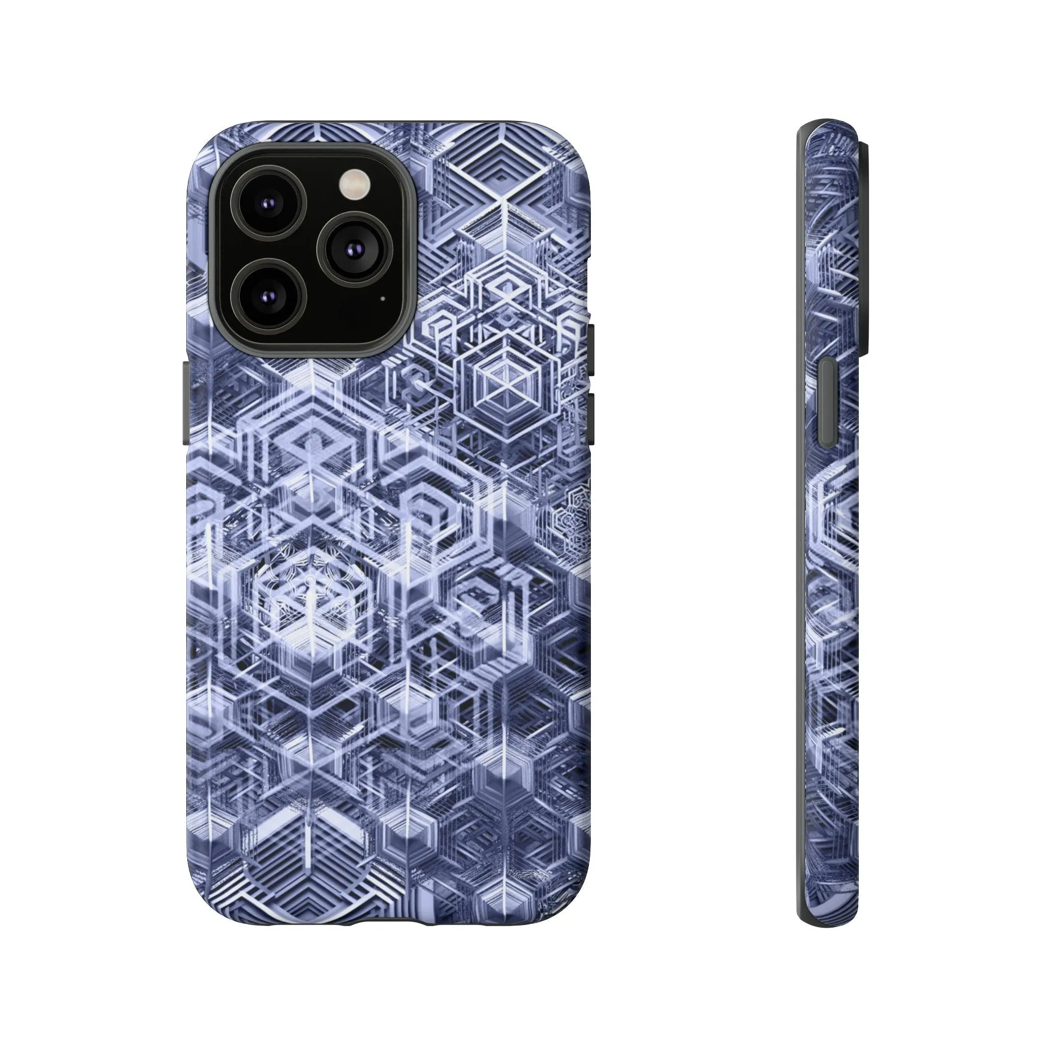 Sacred Geometry Hexagon Honeycomb Psychedelic AI Phone Case