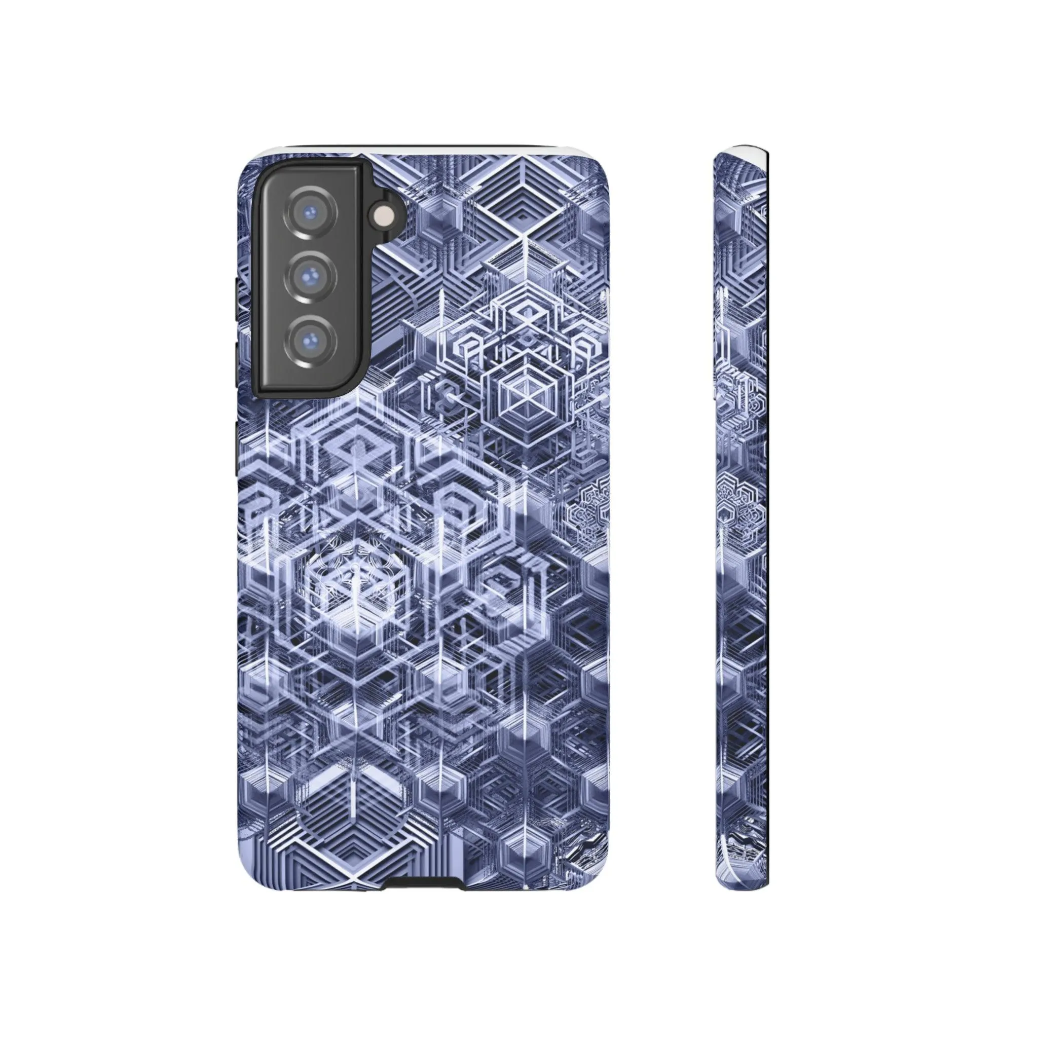 Sacred Geometry Hexagon Honeycomb Psychedelic AI Phone Case