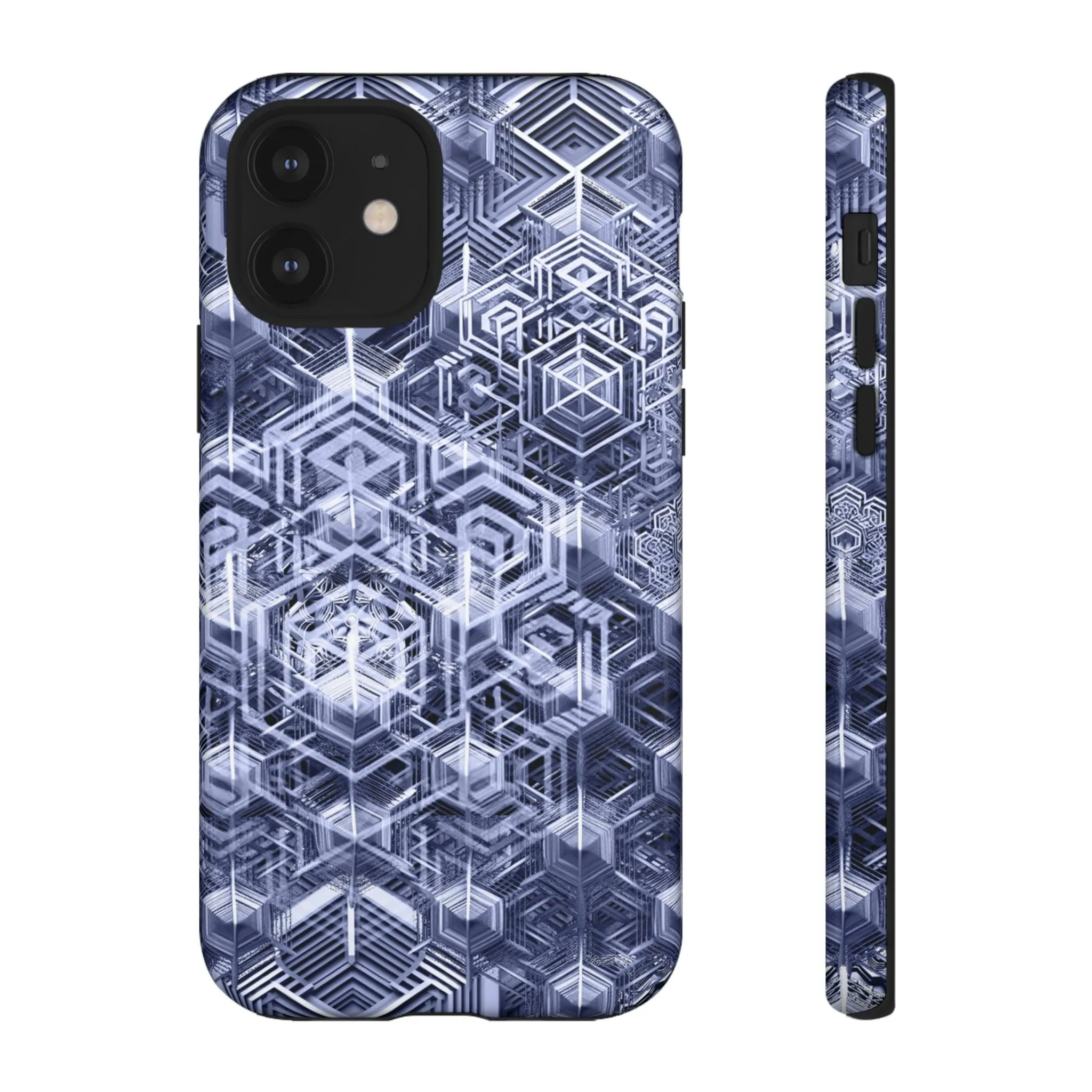 Sacred Geometry Hexagon Honeycomb Psychedelic AI Phone Case