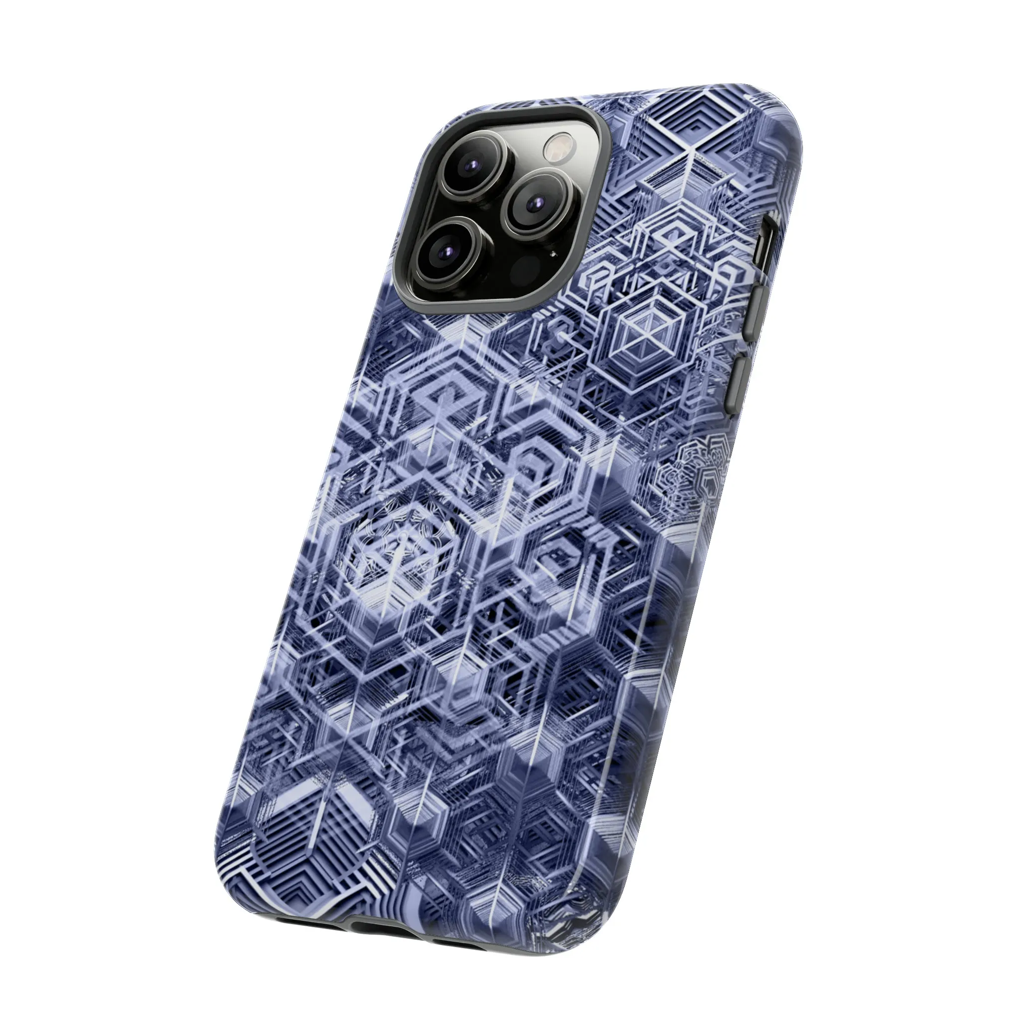 Sacred Geometry Hexagon Honeycomb Psychedelic AI Phone Case