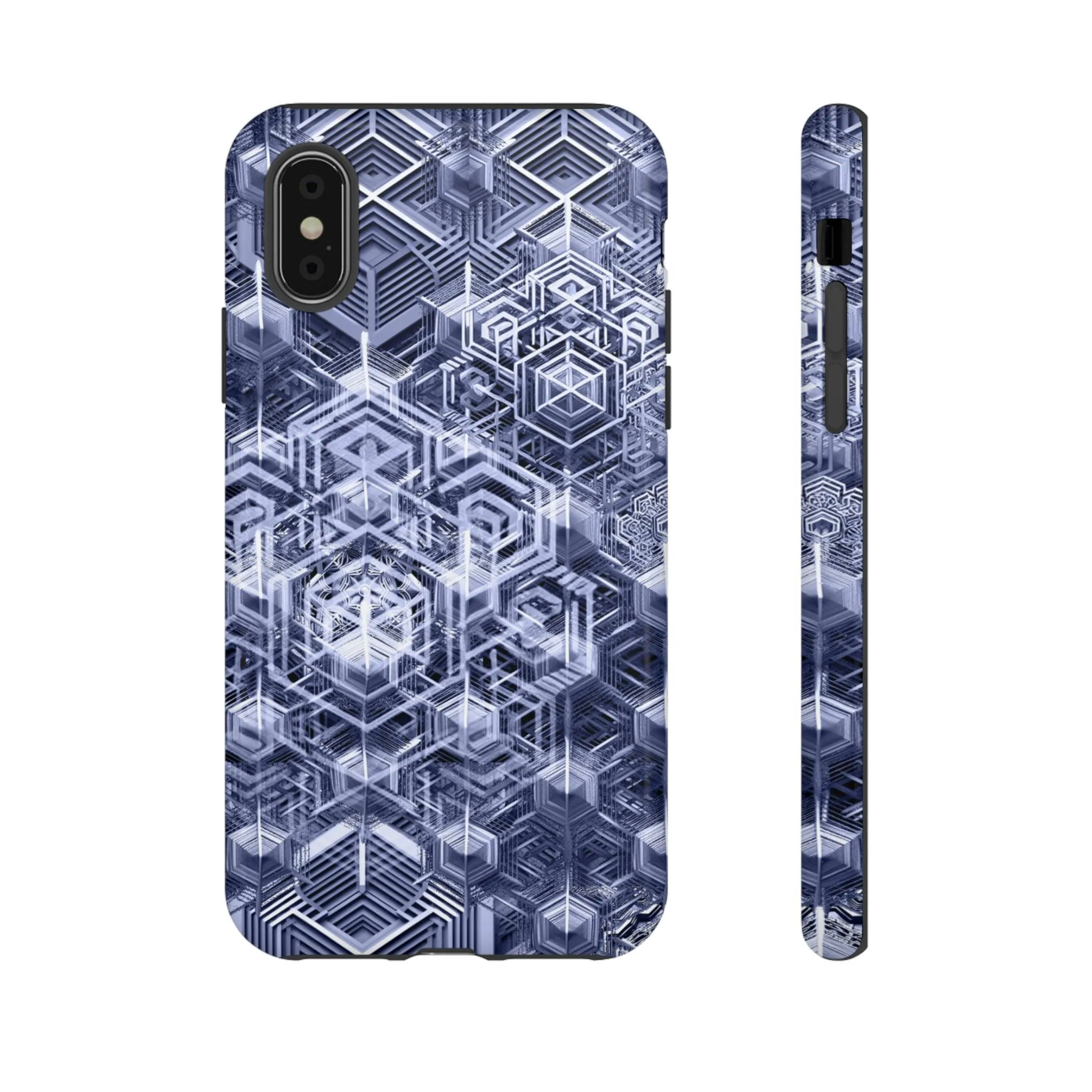 Sacred Geometry Hexagon Honeycomb Psychedelic AI Phone Case