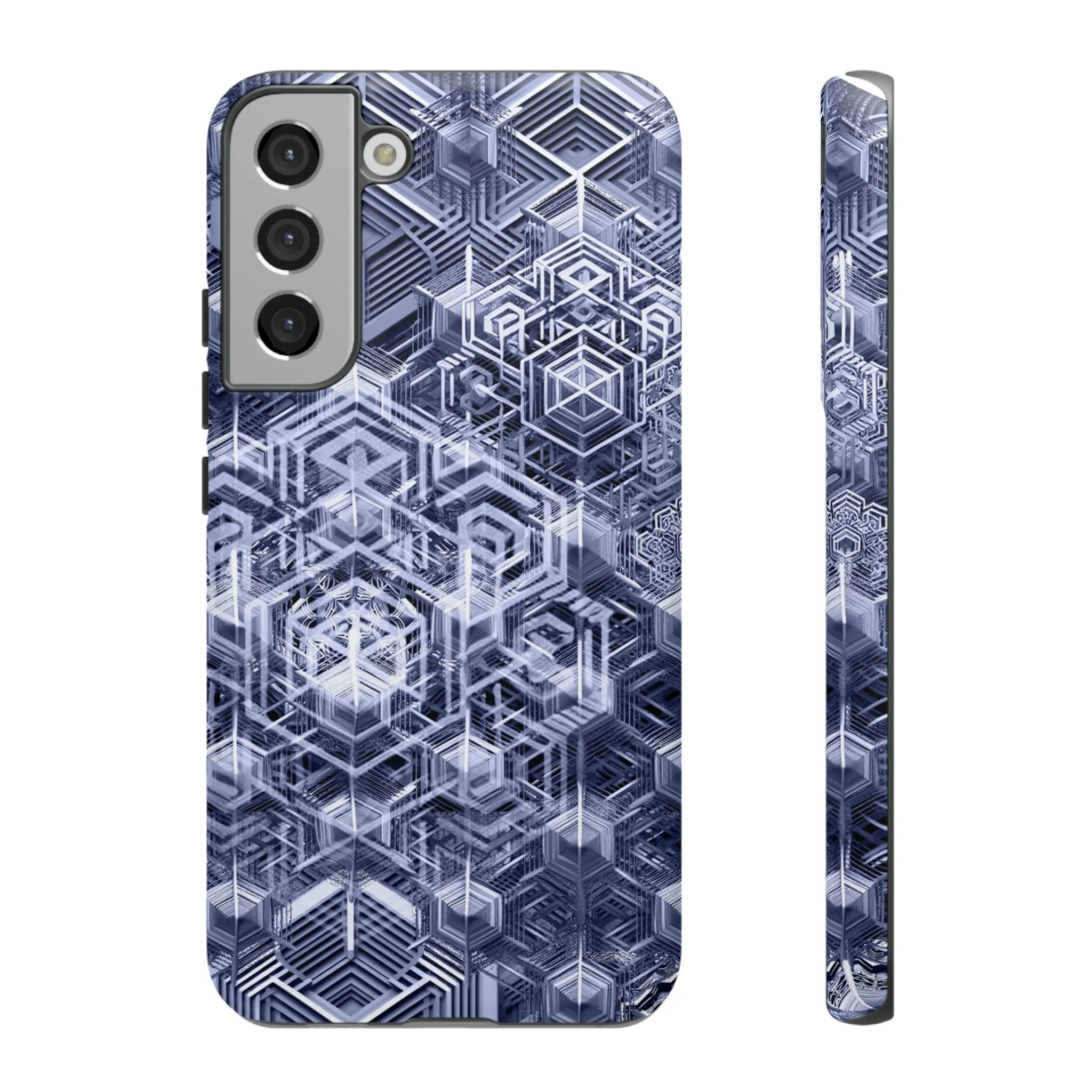 Sacred Geometry Hexagon Honeycomb Psychedelic AI Phone Case