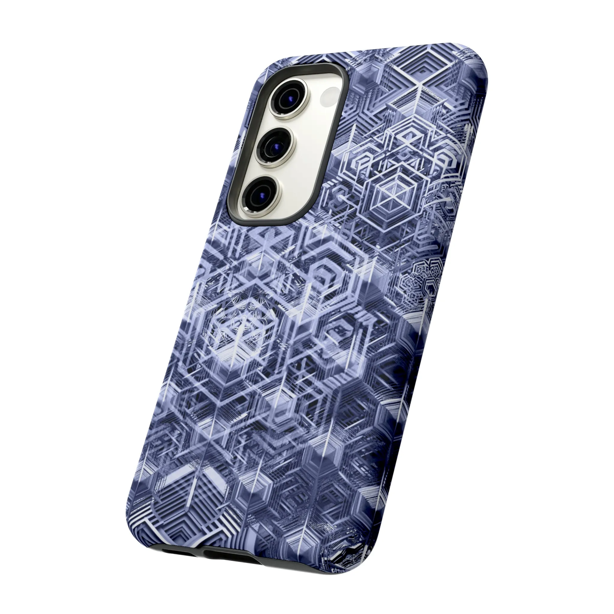 Sacred Geometry Hexagon Honeycomb Psychedelic AI Phone Case