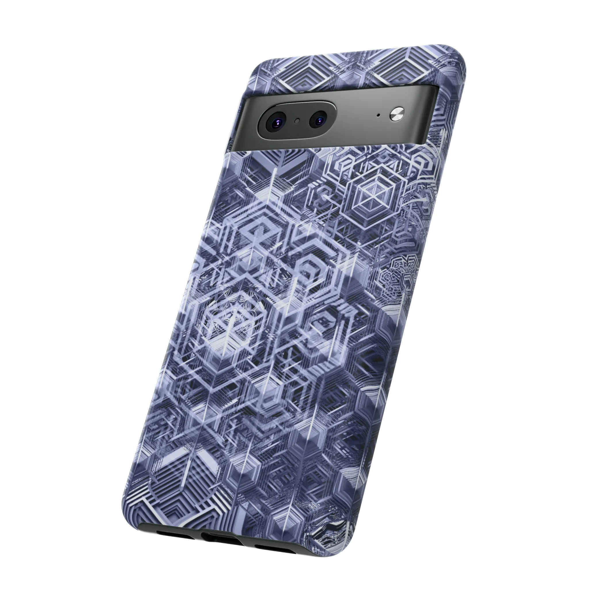 Sacred Geometry Hexagon Honeycomb Psychedelic AI Phone Case