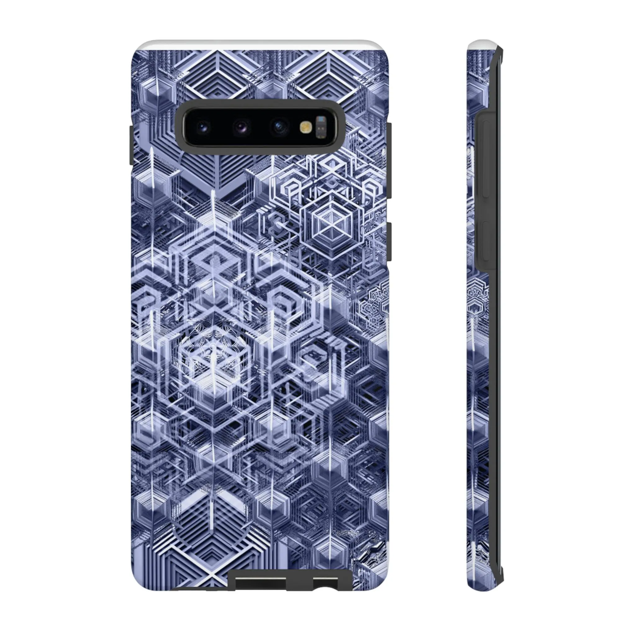 Sacred Geometry Hexagon Honeycomb Psychedelic AI Phone Case