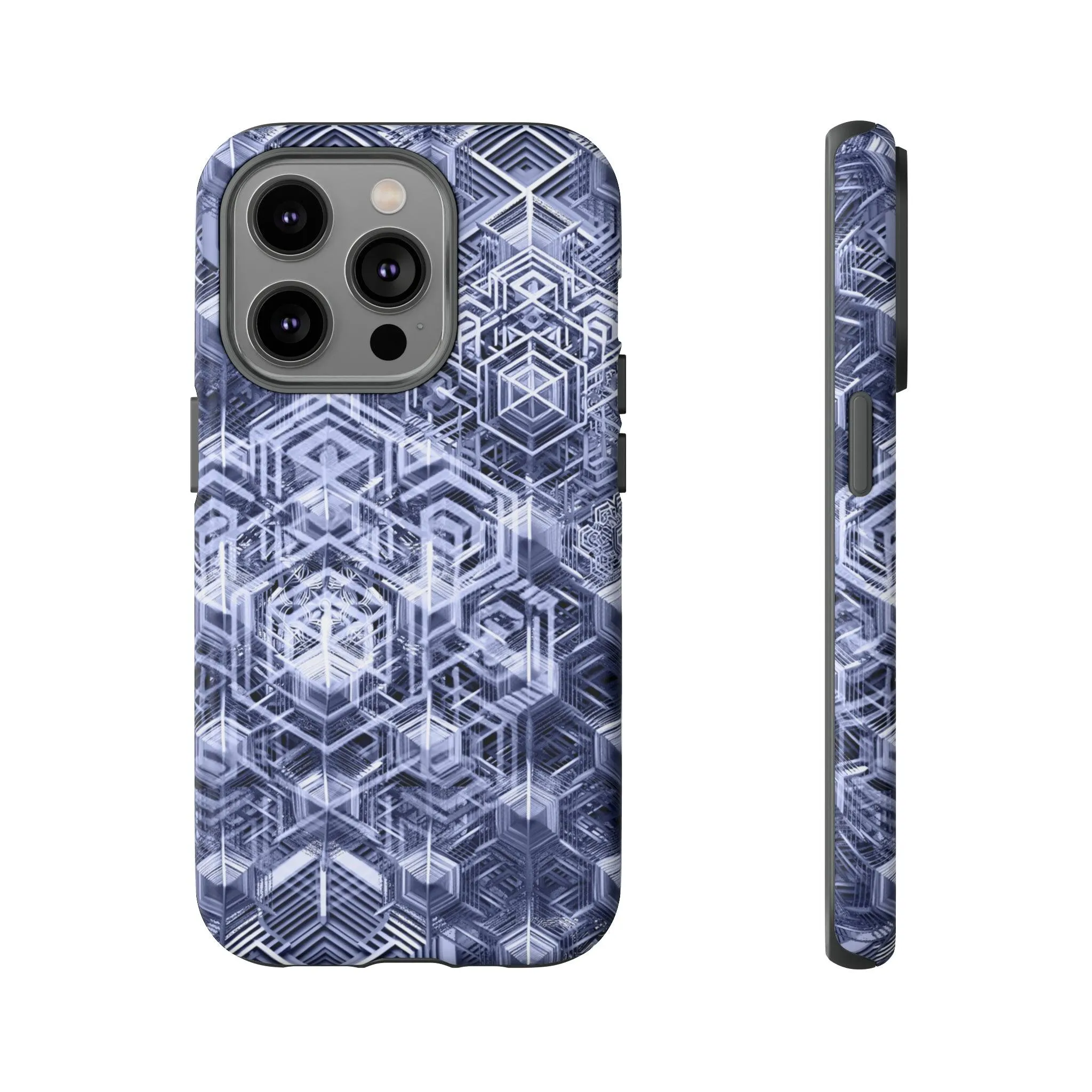 Sacred Geometry Hexagon Honeycomb Psychedelic AI Phone Case