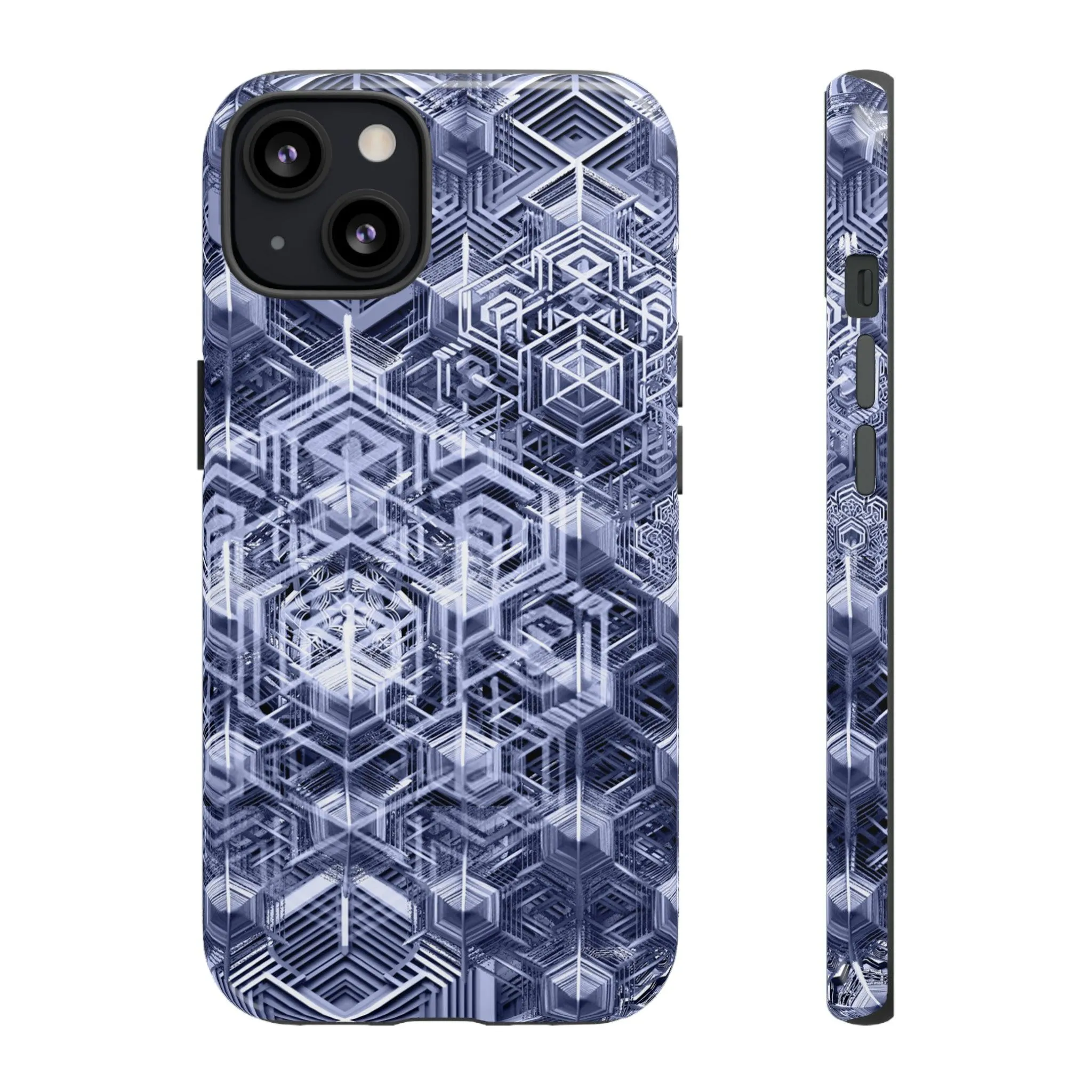 Sacred Geometry Hexagon Honeycomb Psychedelic AI Phone Case