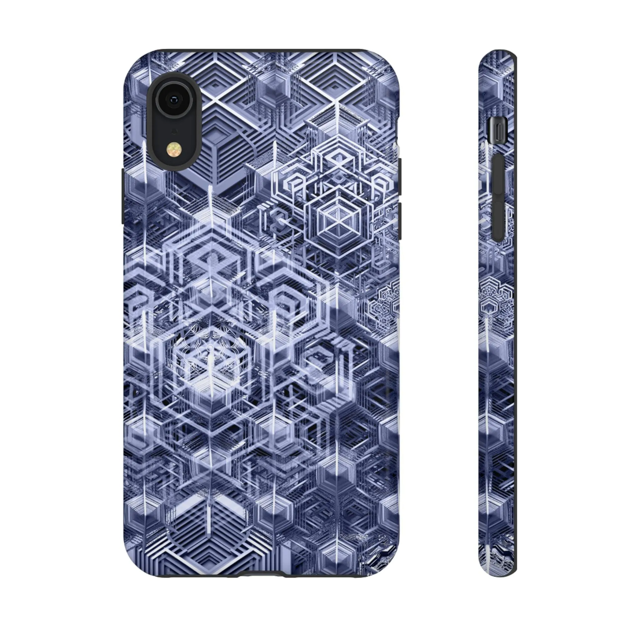 Sacred Geometry Hexagon Honeycomb Psychedelic AI Phone Case