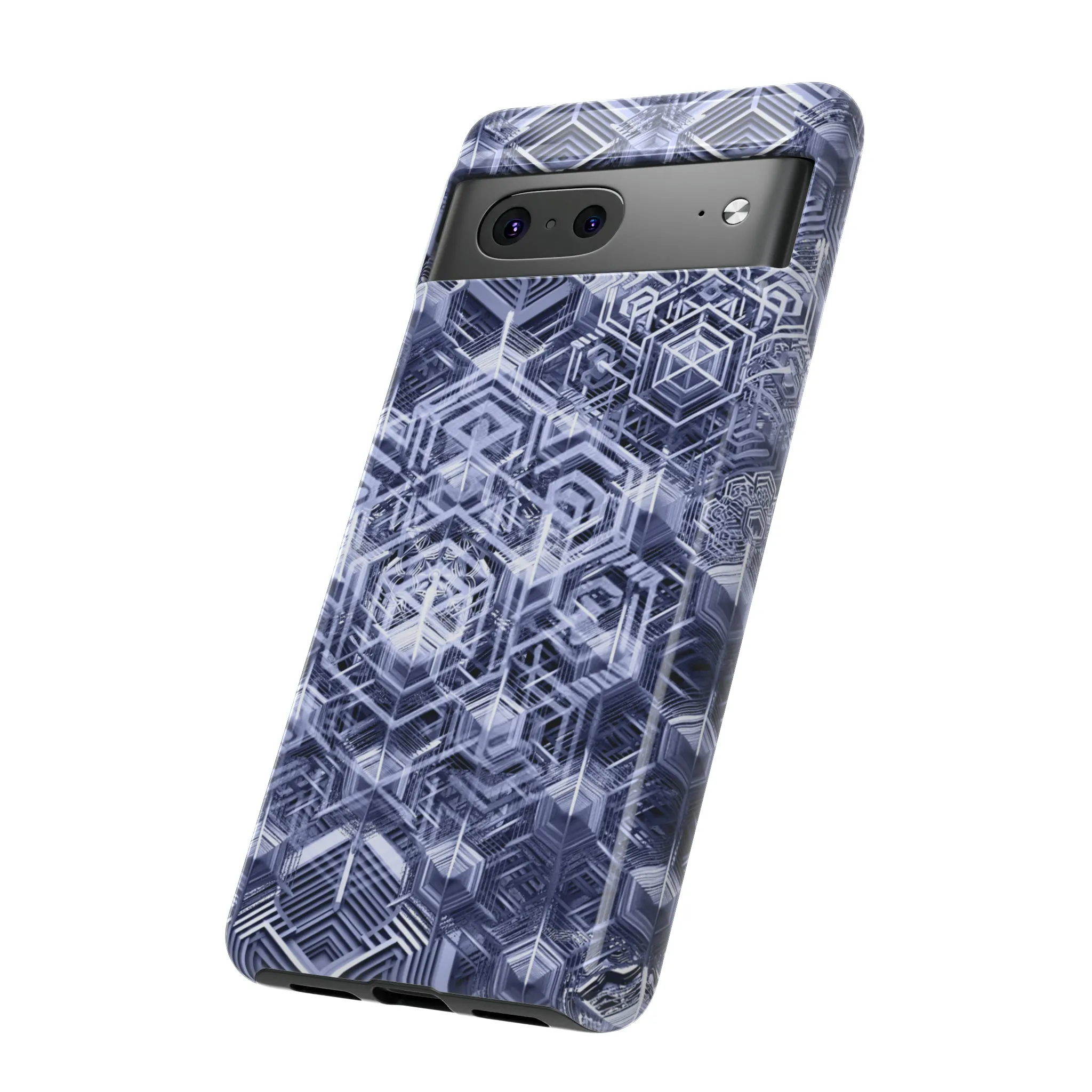 Sacred Geometry Hexagon Honeycomb Psychedelic AI Phone Case