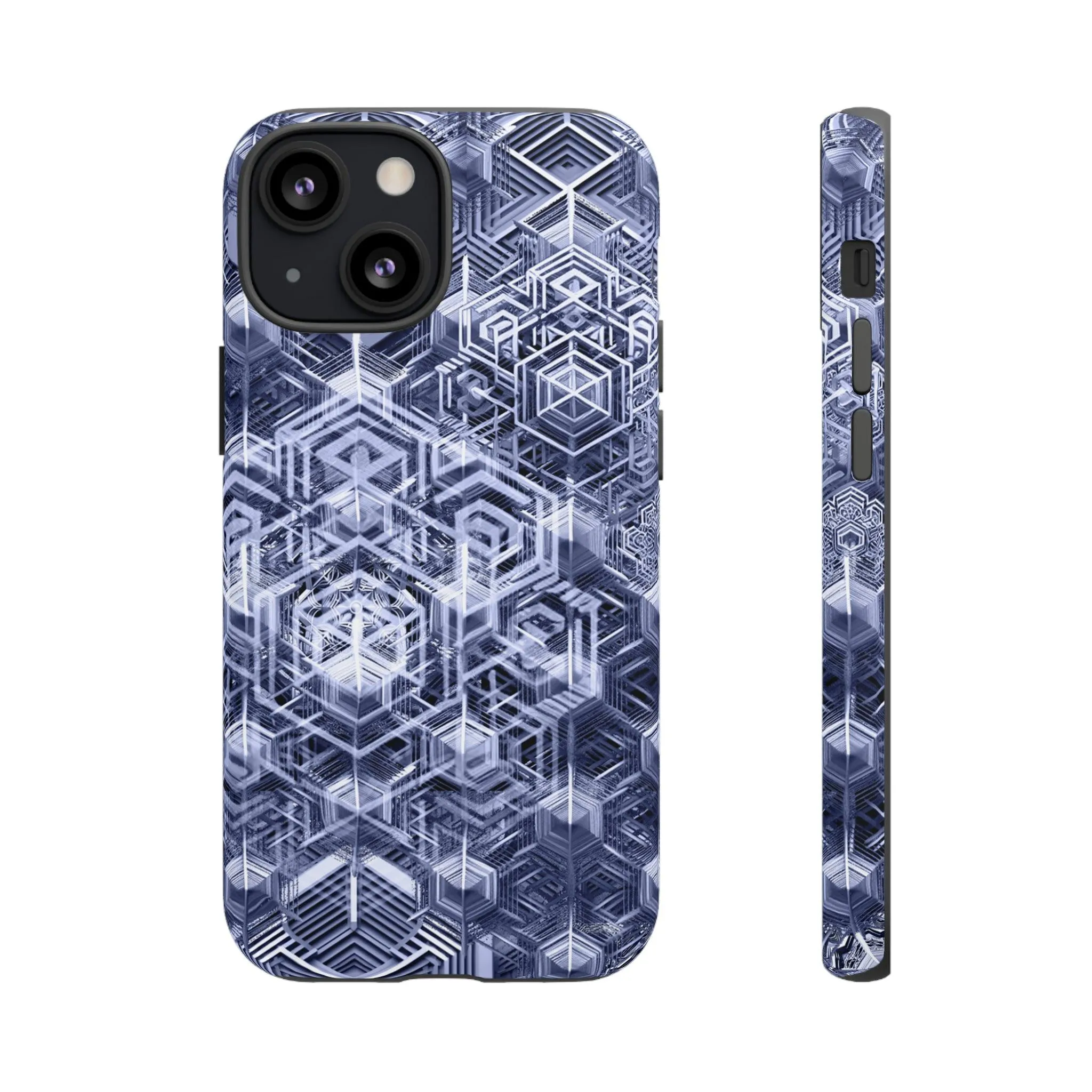 Sacred Geometry Hexagon Honeycomb Psychedelic AI Phone Case