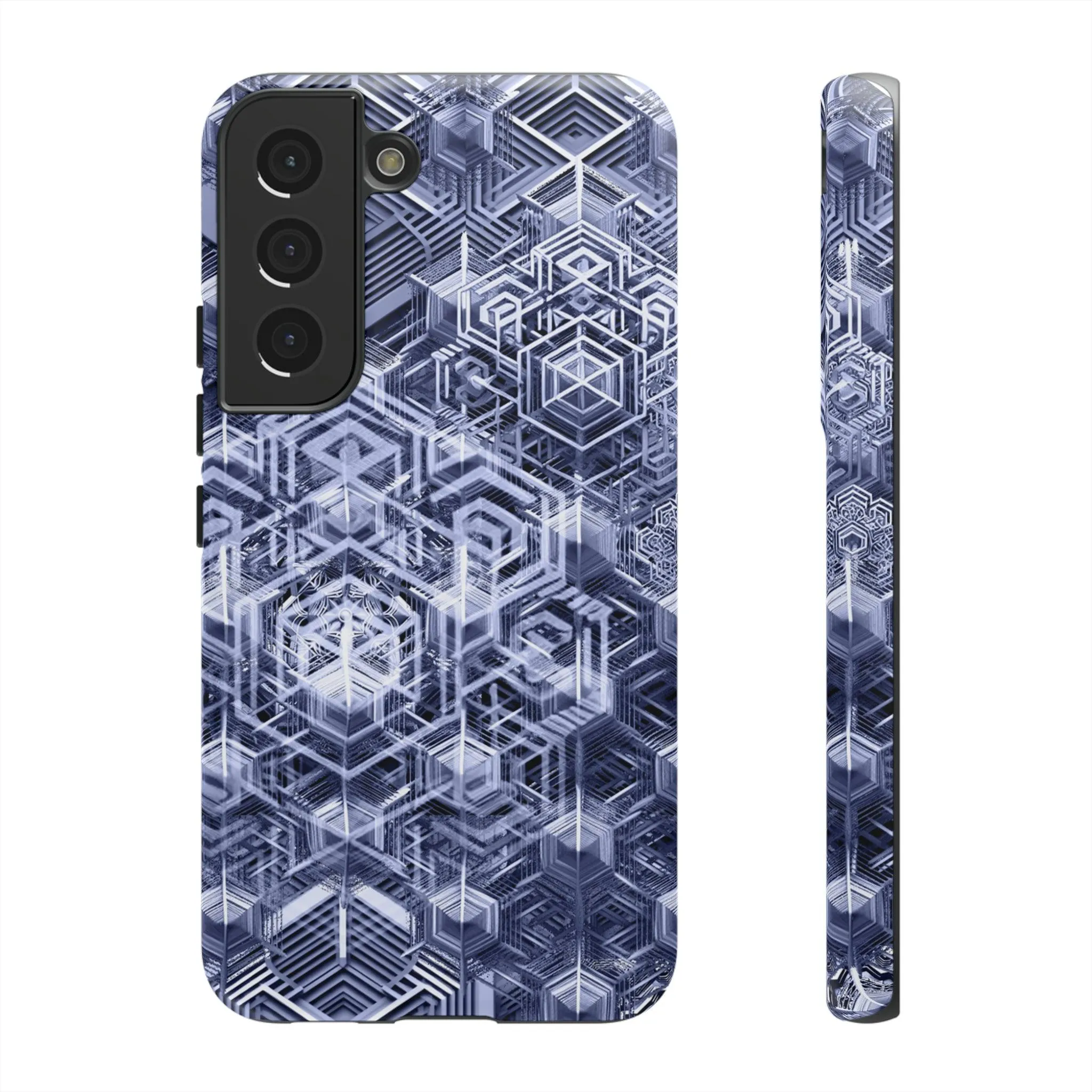 Sacred Geometry Hexagon Honeycomb Psychedelic AI Phone Case