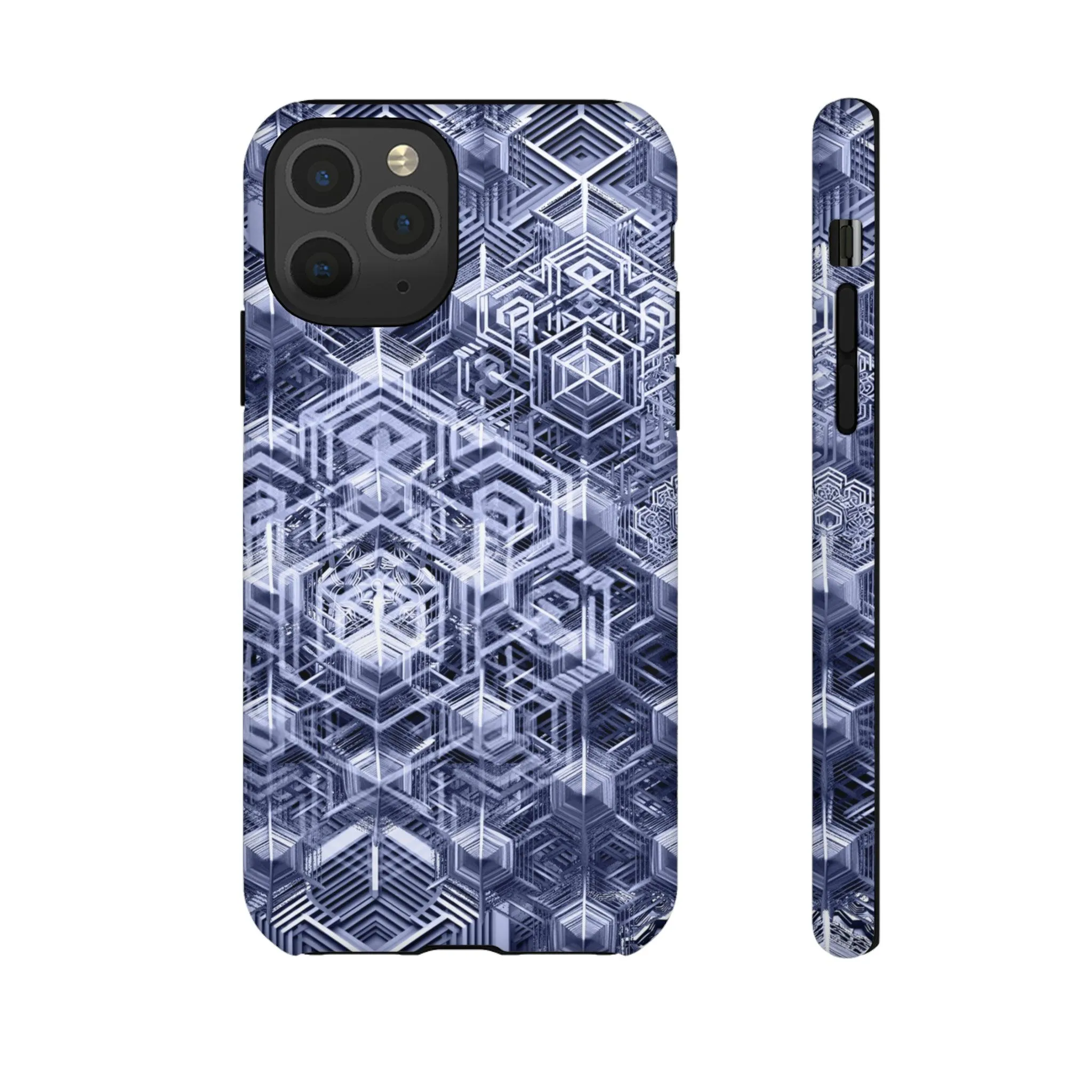 Sacred Geometry Hexagon Honeycomb Psychedelic AI Phone Case