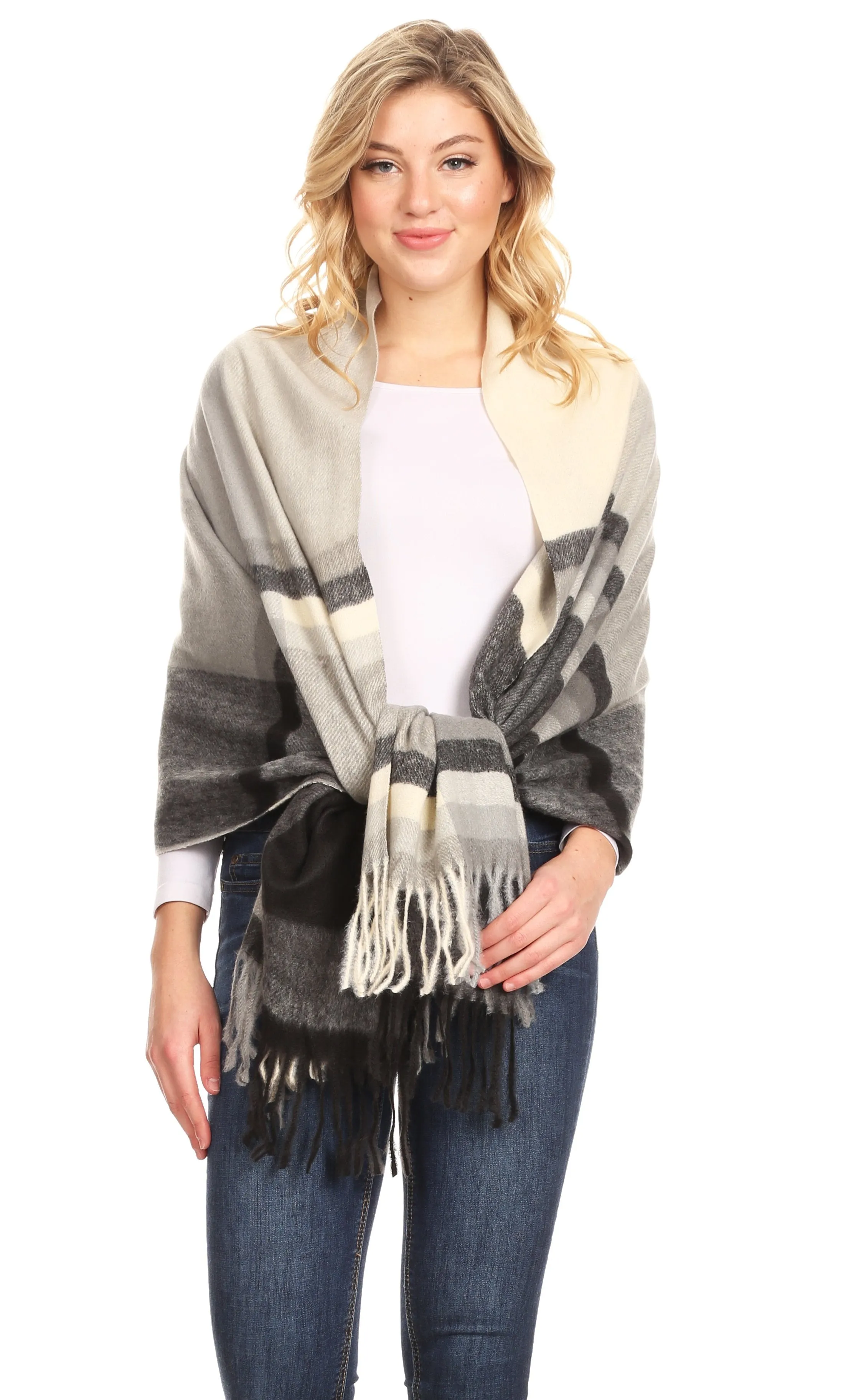 Sakkas Martinna Women's Winter Warm Super Soft and Light Pattern Shawl Scarf Wrap