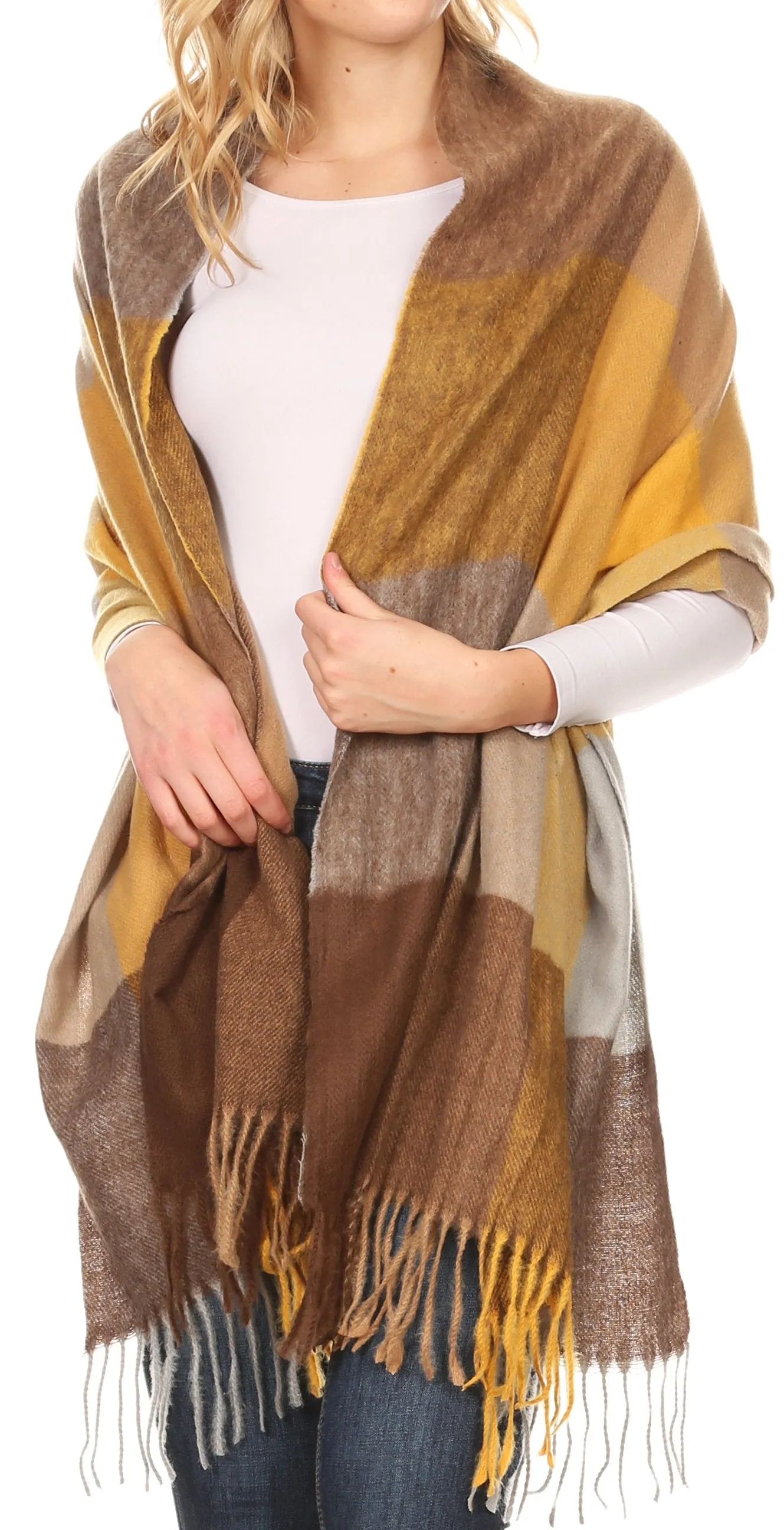 Sakkas Martinna Women's Winter Warm Super Soft and Light Pattern Shawl Scarf Wrap