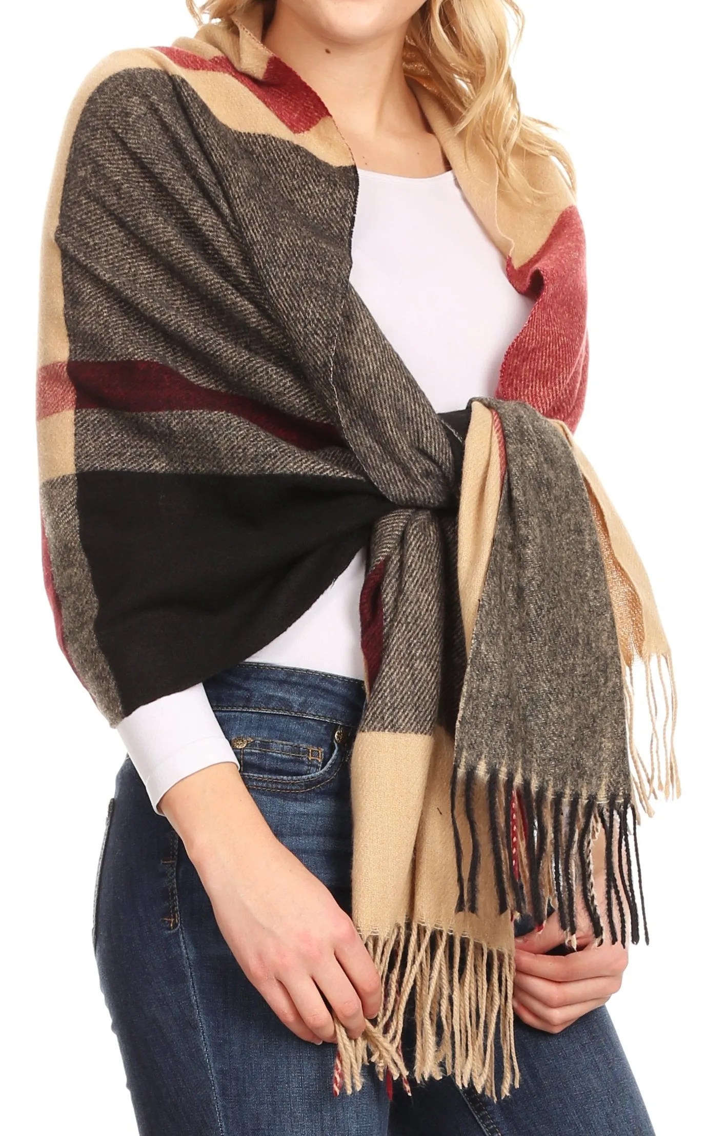 Sakkas Martinna Women's Winter Warm Super Soft and Light Pattern Shawl Scarf Wrap