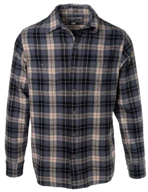 Schott NYC - Plaid Cotton Flannel Shirt in Grey