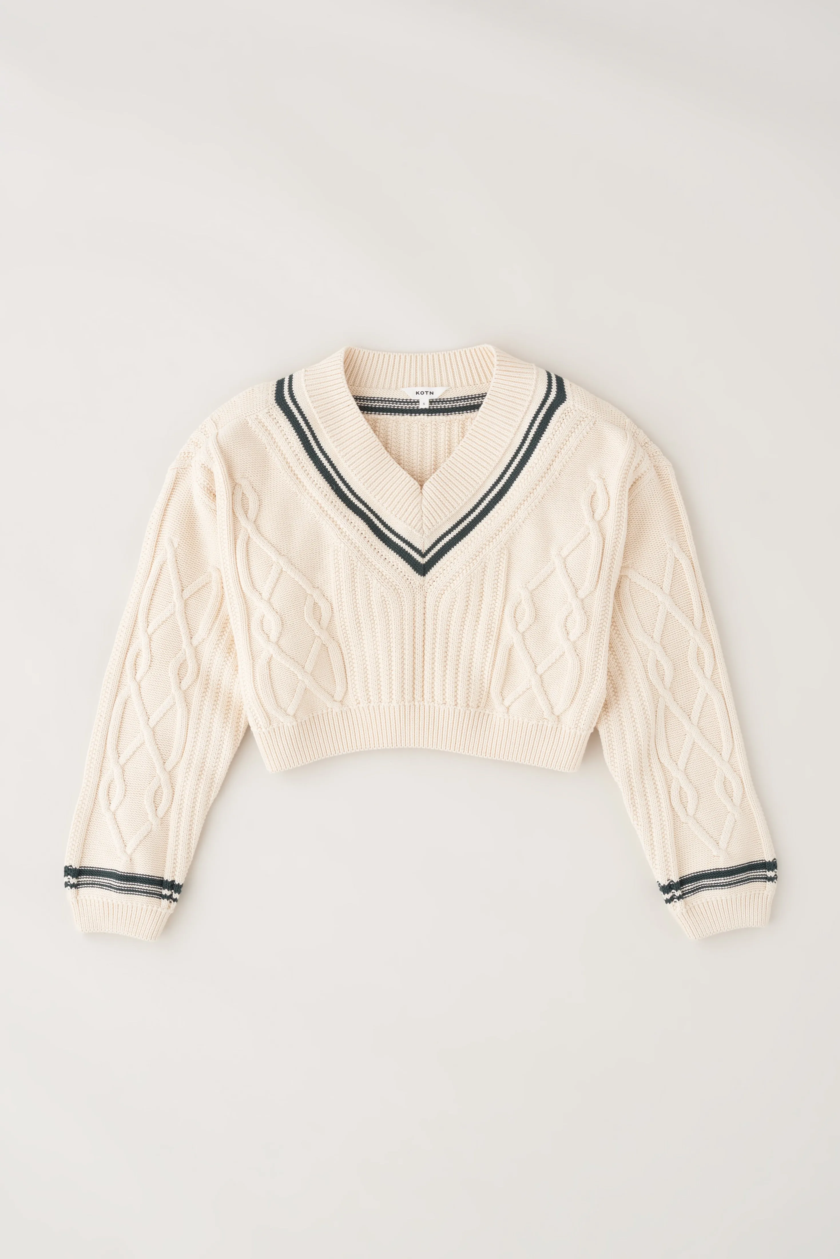 Women's Nyala Sweater in Natural/Racing Green